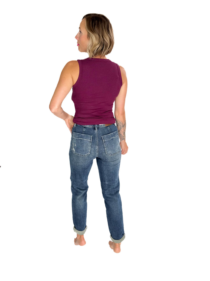 JUDY BLUE Archie Vintage Wash Jogger- DARK