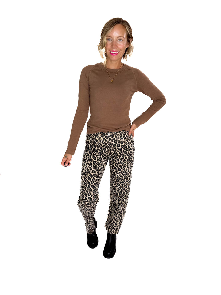 Cullen Raglan Sleeve Top- MOCHA