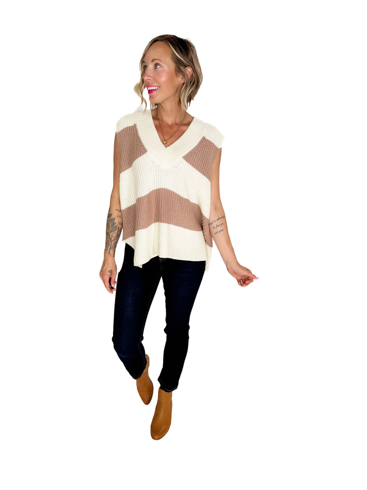 Lemi Oversized Knit Sweater Vest