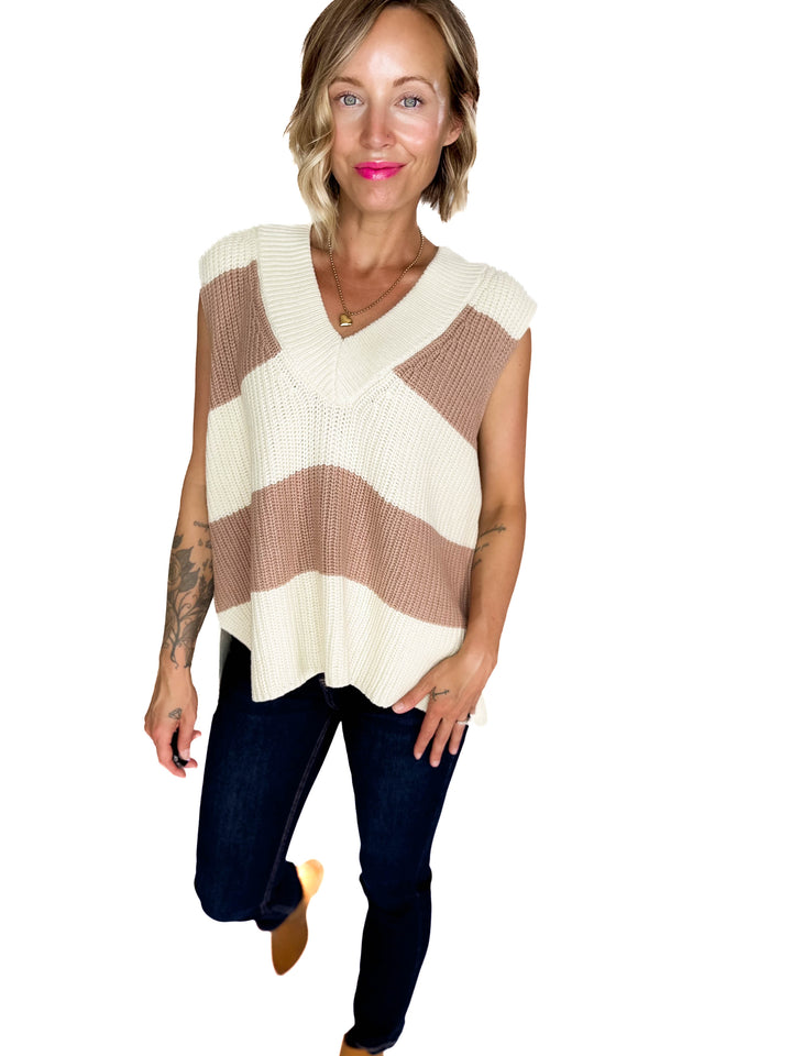 Lemi Oversized Knit Sweater Vest