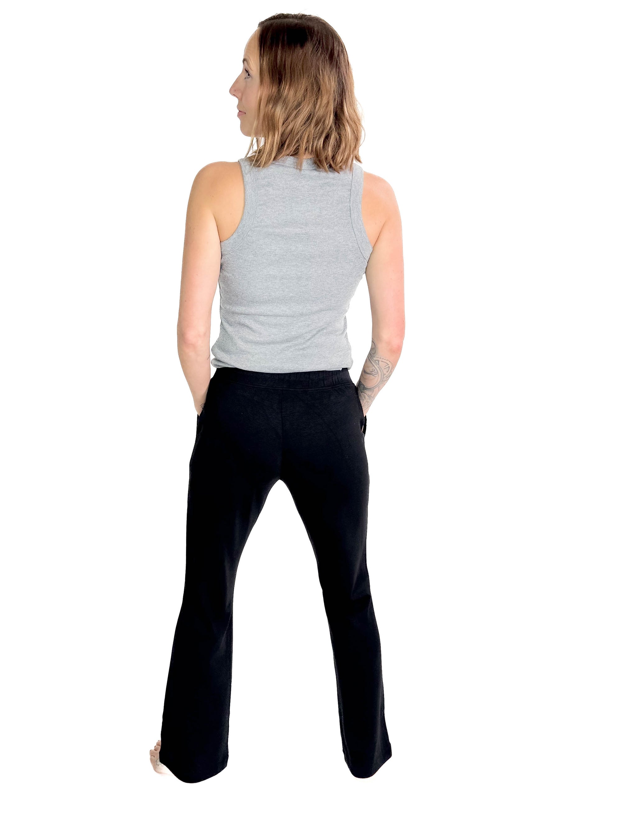 MONO B Sprinter Modal Straight Leg Pant- BLACK-FINAL SALE