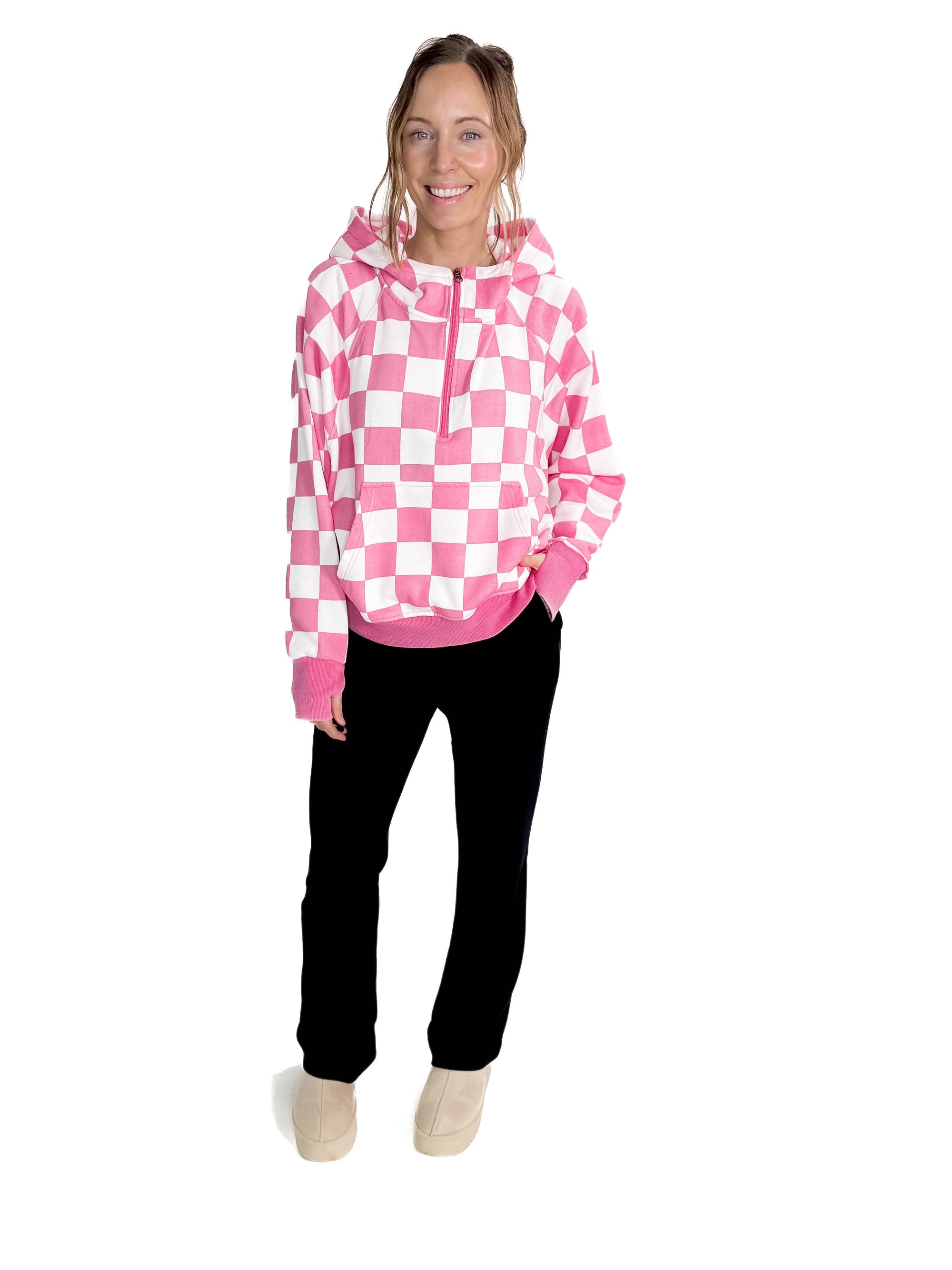 Checkmate Easy Does It Pullover- PINK-FINAL SALE