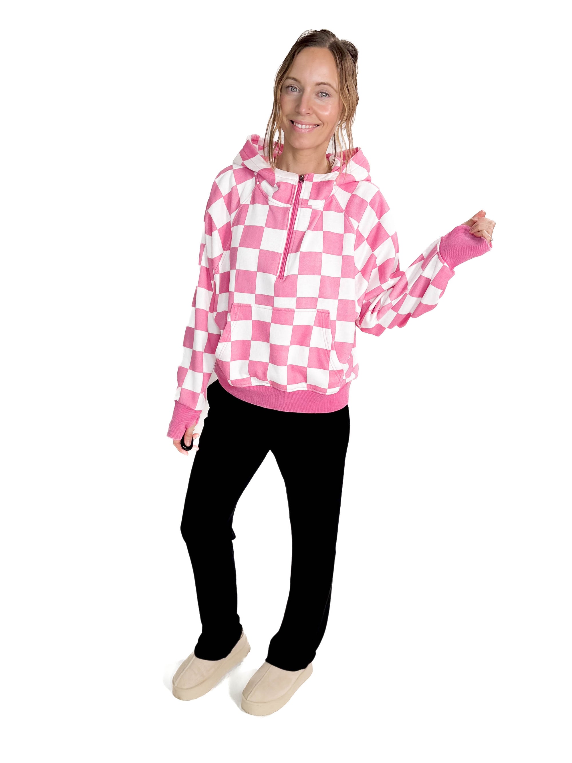 Checkmate Easy Does It Pullover- PINK-FINAL SALE