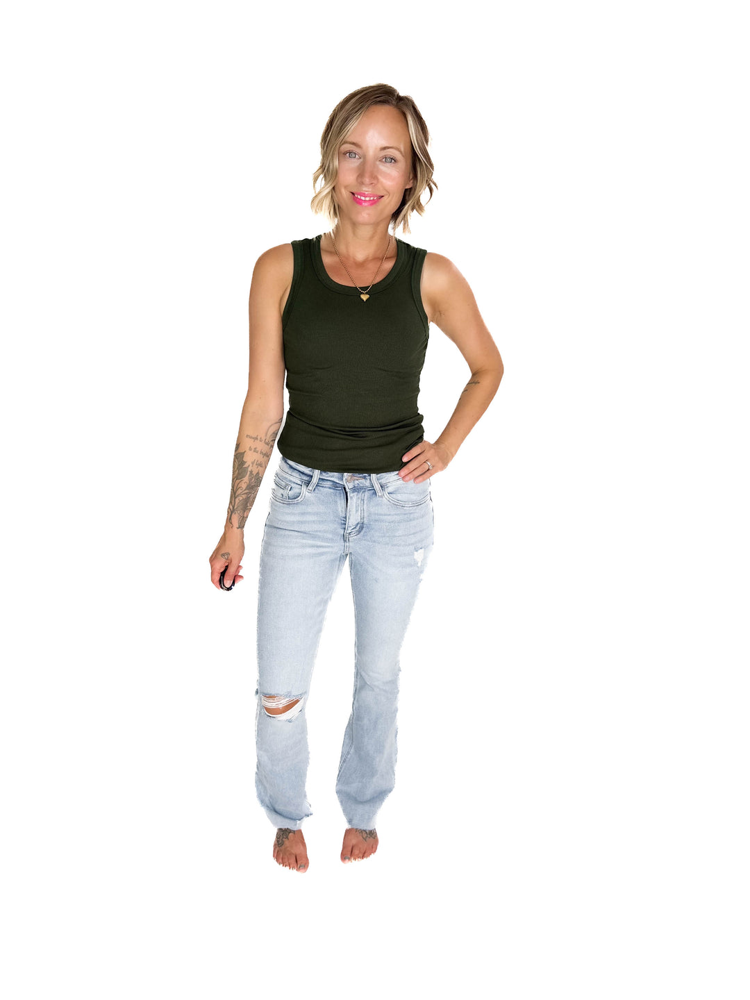 VERVET Kaxi High Rise Relaxed Bootcut Jean- LIGHT