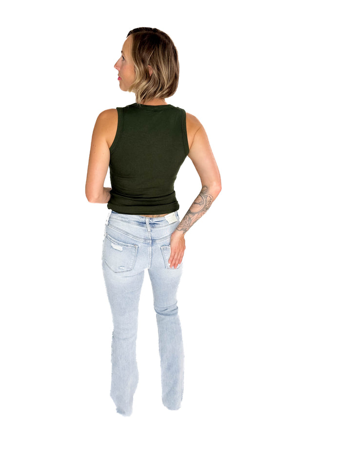 VERVET Kaxi High Rise Relaxed Bootcut Jean- LIGHT