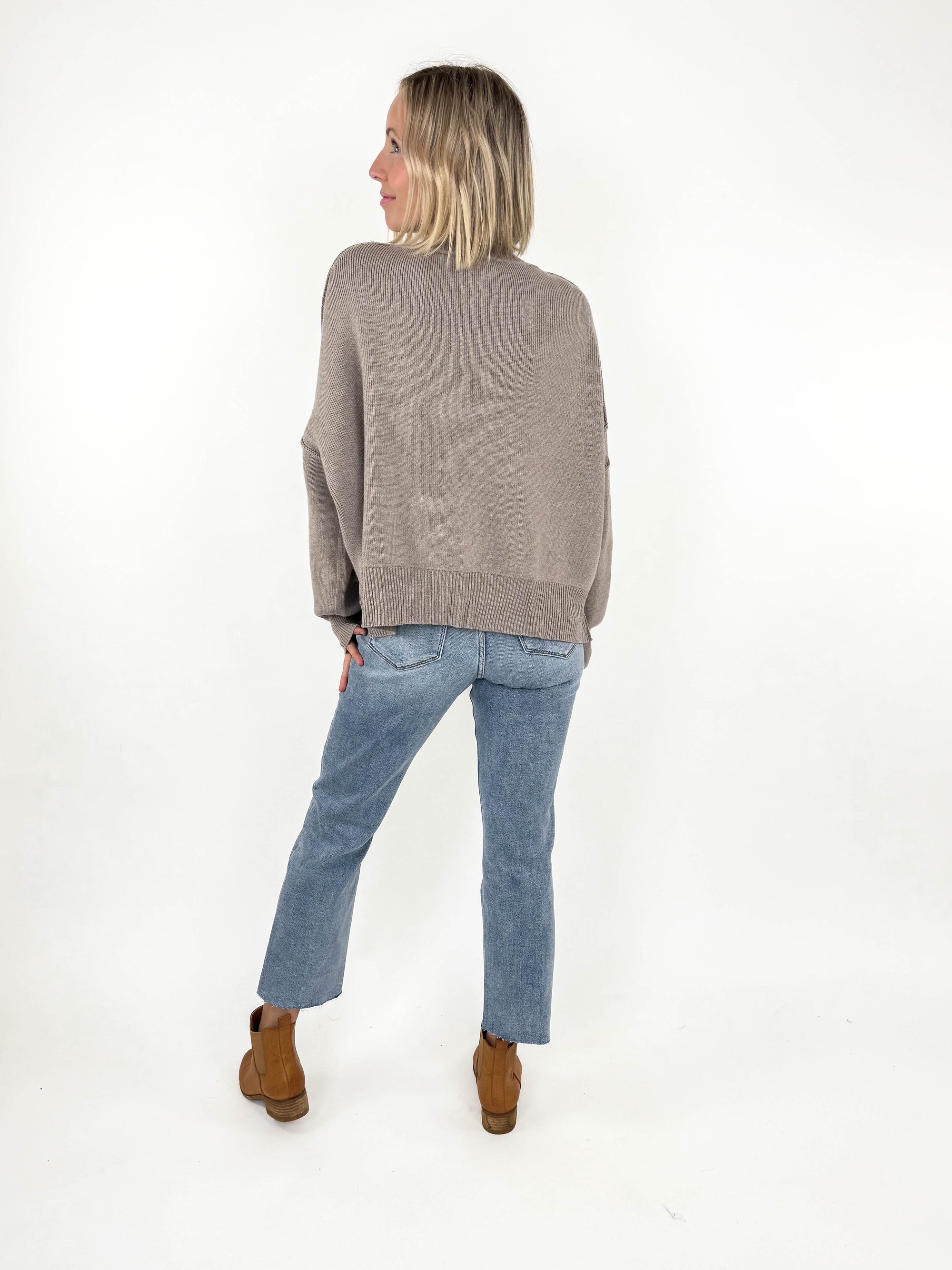 Sandee Sweater- STONE-FINAL SALE