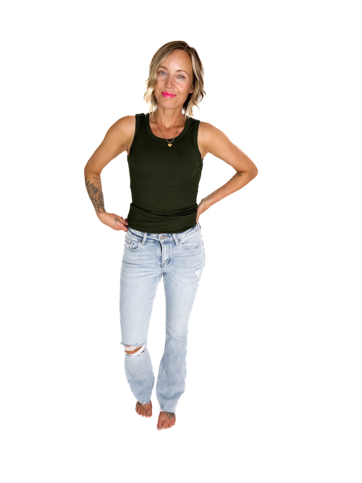 VERVET Kaxi High Rise Relaxed Bootcut Jean- LIGHT