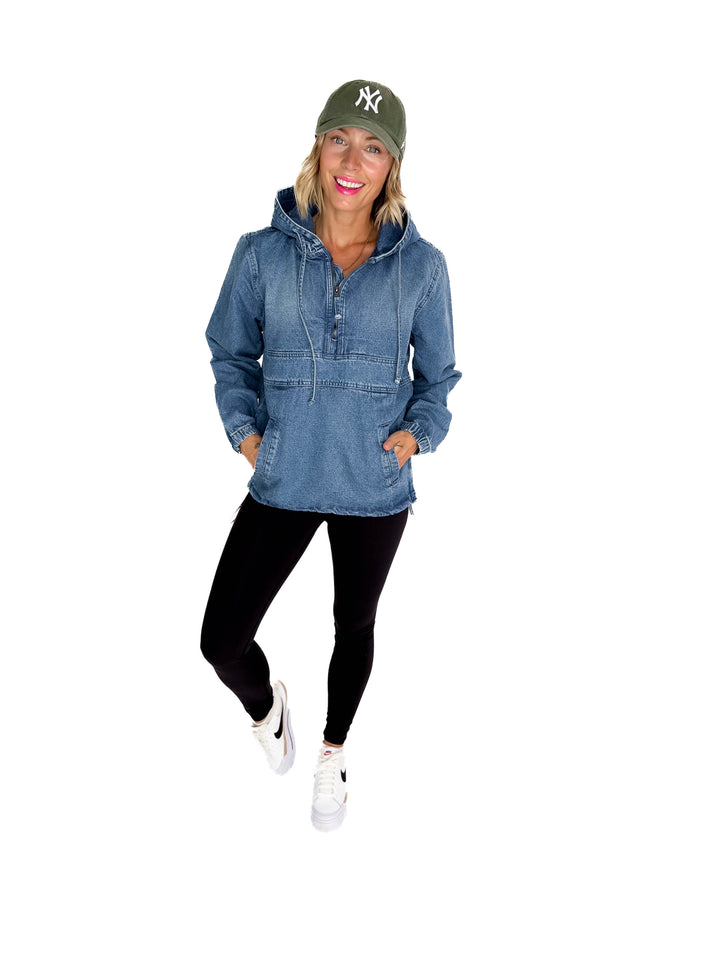 Bex Denim Hoodie Jacket- LIGHT WASH **PRE-ORDER JAN 30th**