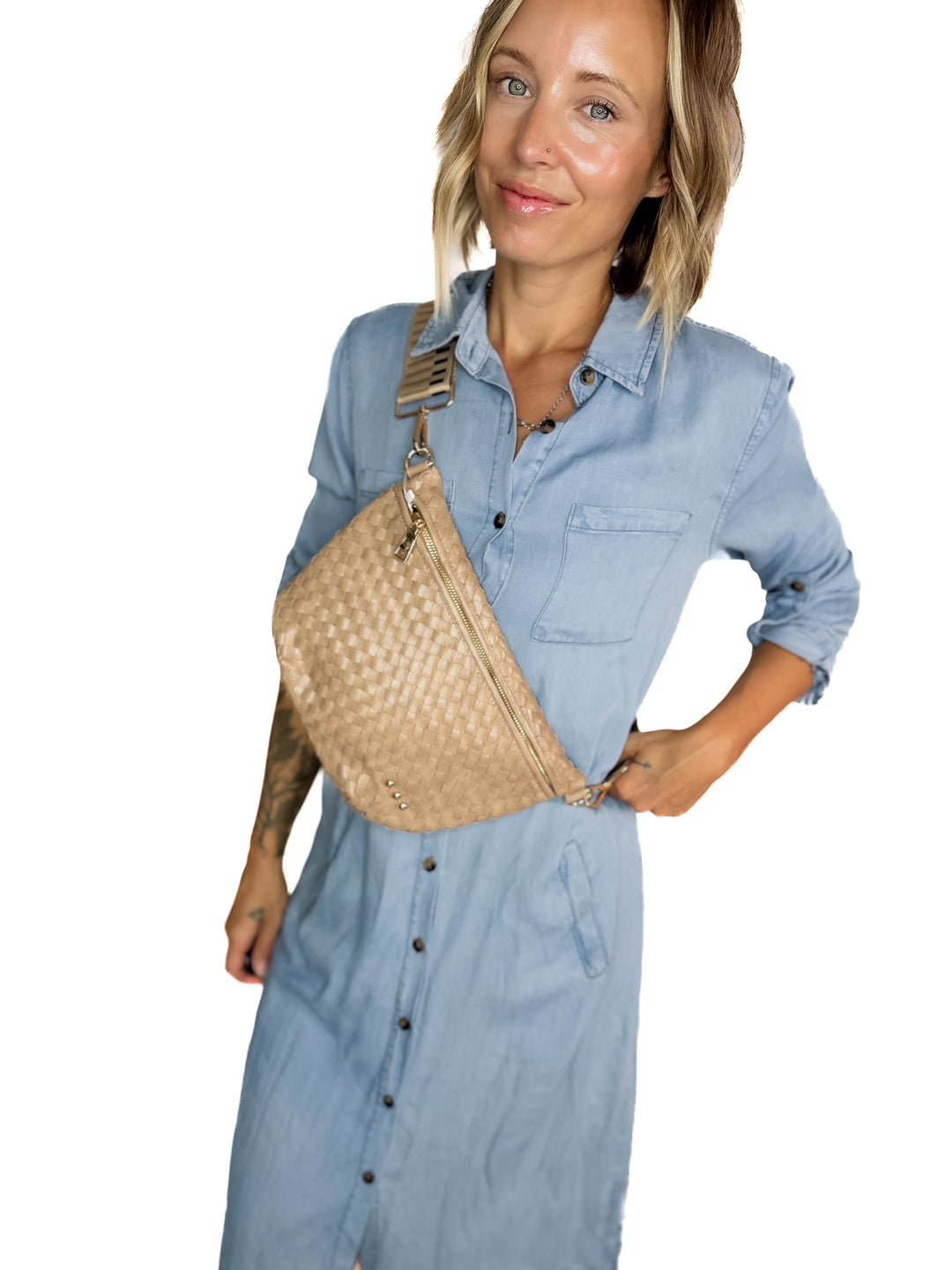 Westlyn Woven Bag- TAUPE