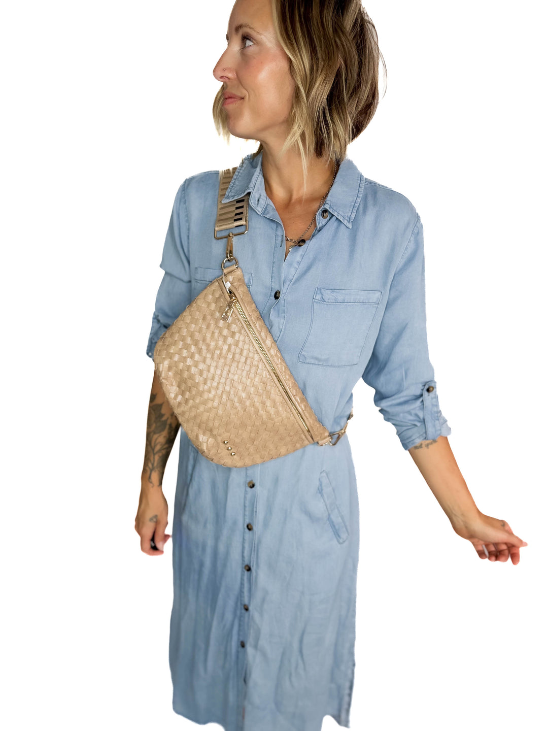 Westlyn Woven Bag- TAUPE