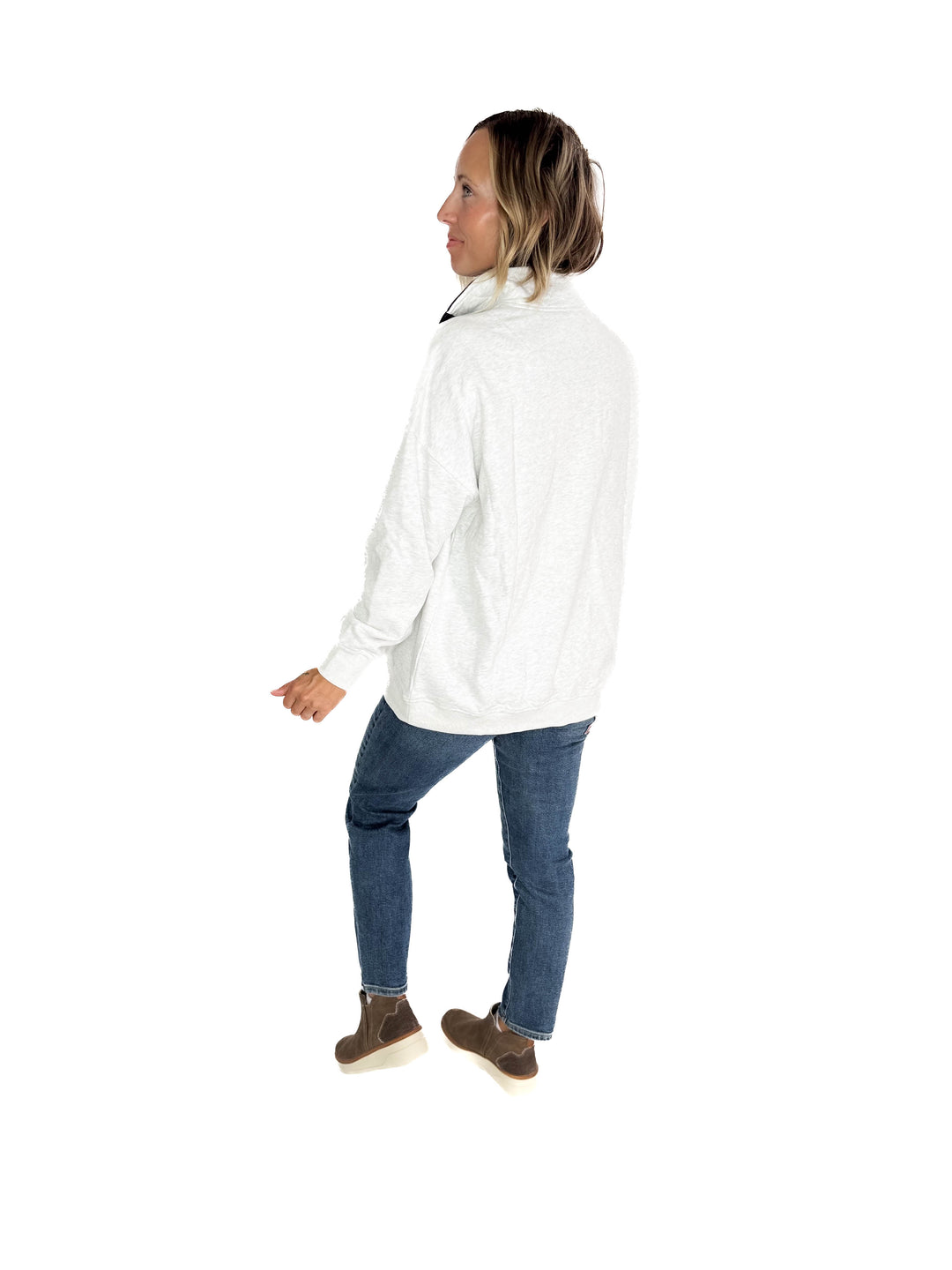 Grayson Thermal Contrast Snap Button Pullover- HTHR GREY