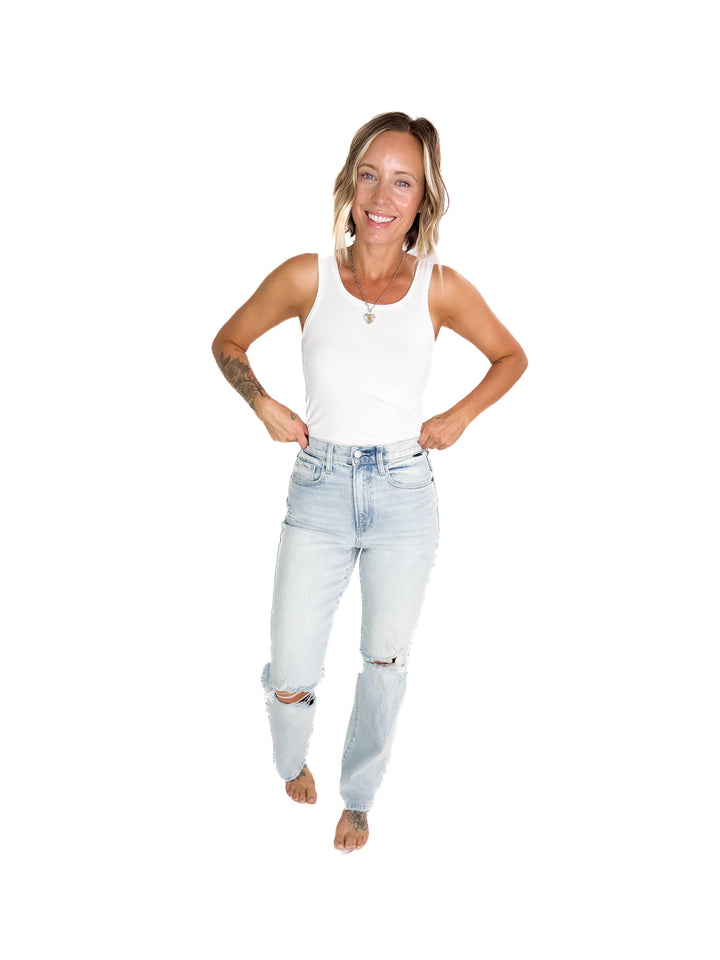 NOISY MAY Sirene Organic Cotton Tank Top- WHITE