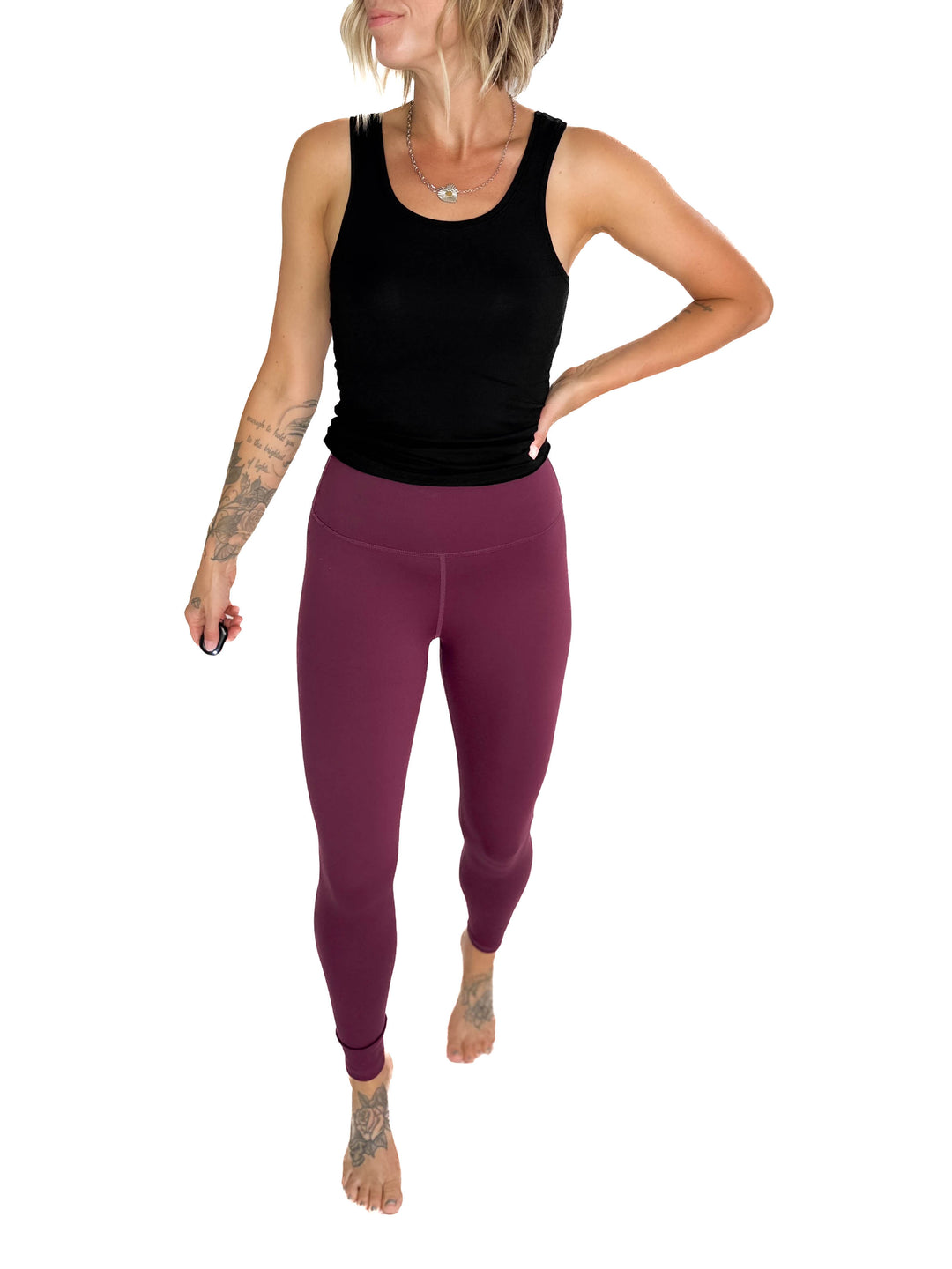 MONO B Soulstice High Waist Legging- DARK PLUM
