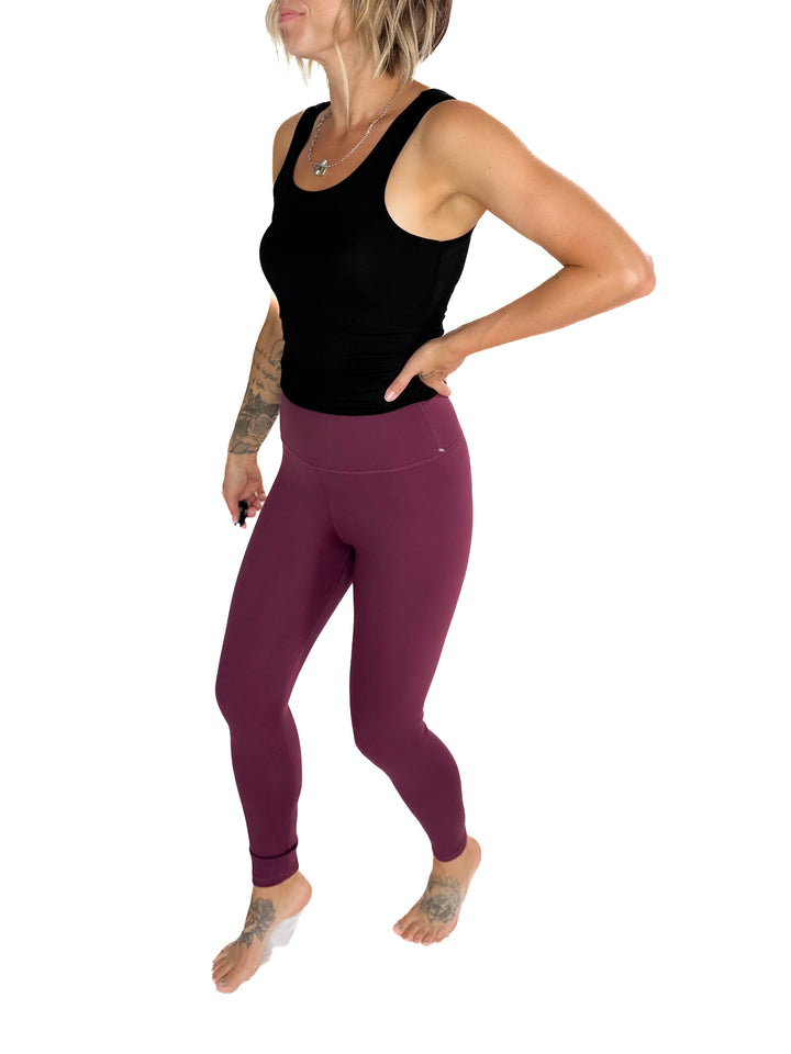 MONO B Soulstice High Waist Legging- DARK PLUM