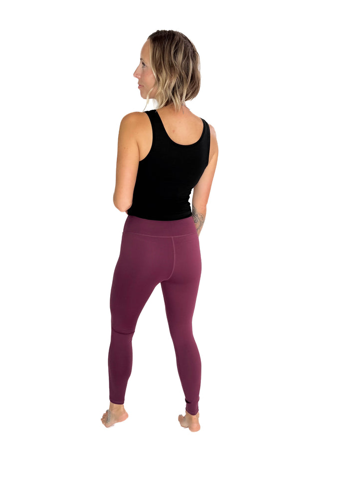 MONO B Soulstice High Waist Legging- DARK PLUM
