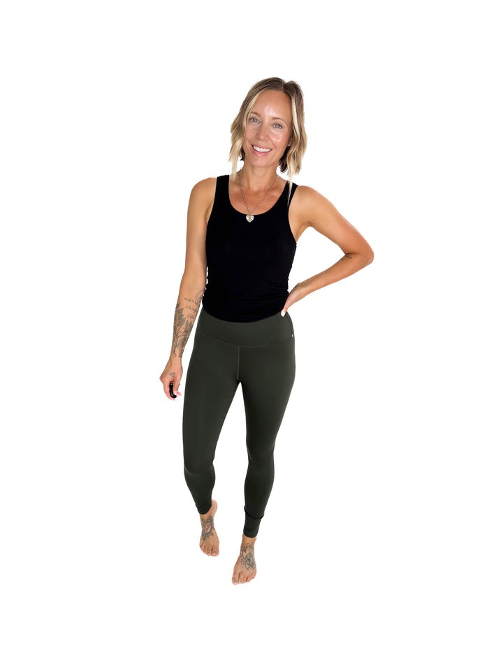 MONO B Soulstice High Waist Legging- DARK FOREST