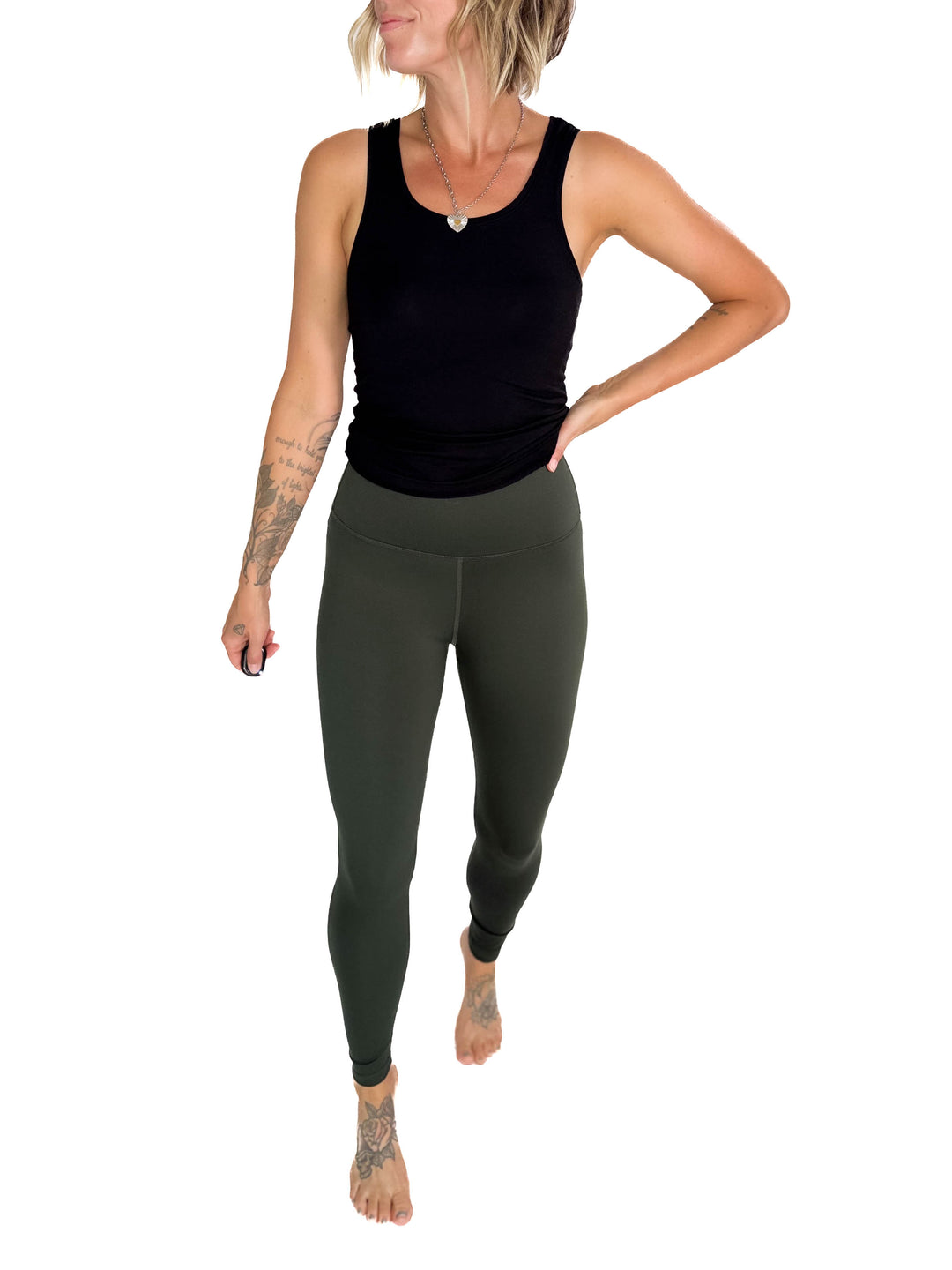 MONO B Soulstice High Waist Legging- DARK FOREST