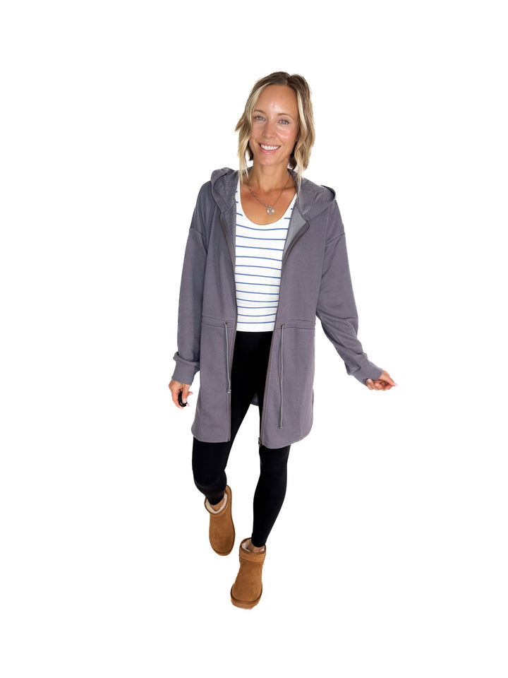 Jamee Hoodie Jacket- LT GREY