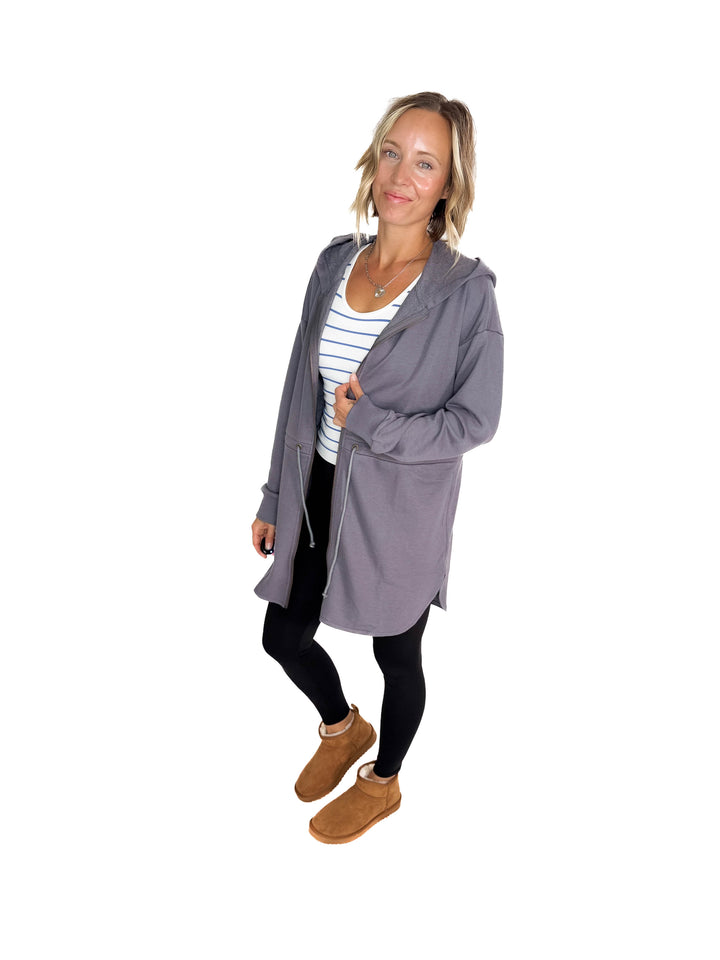 Jamee Hoodie Jacket- LT GREY