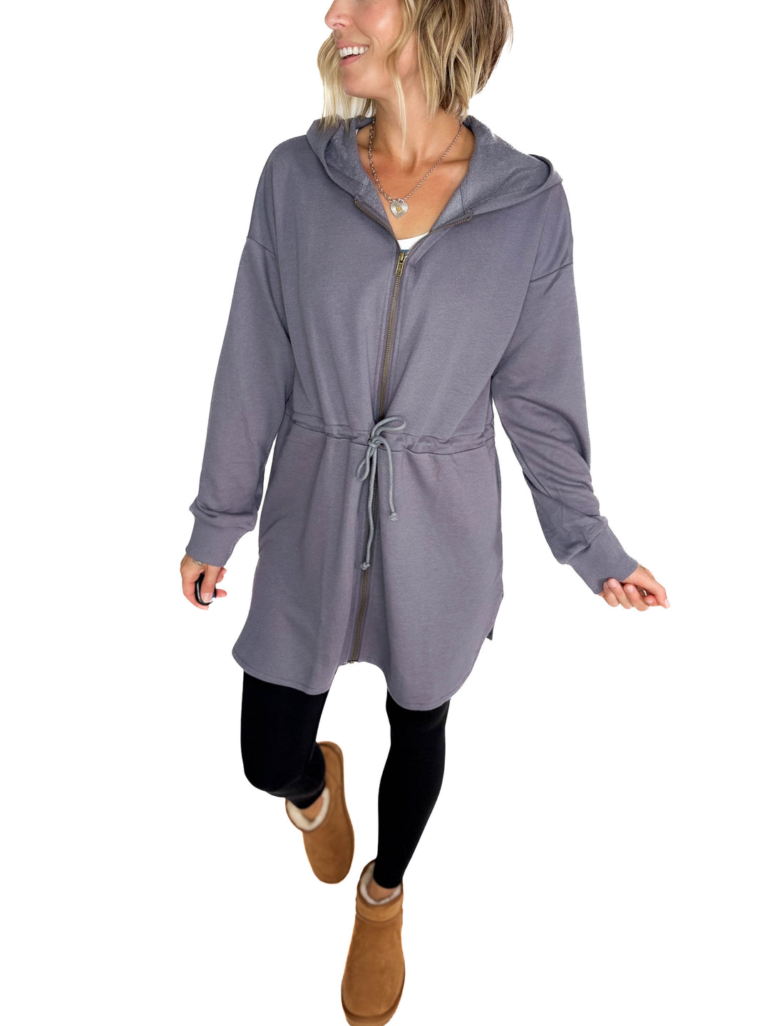 Jamee Hoodie Jacket- LT GREY