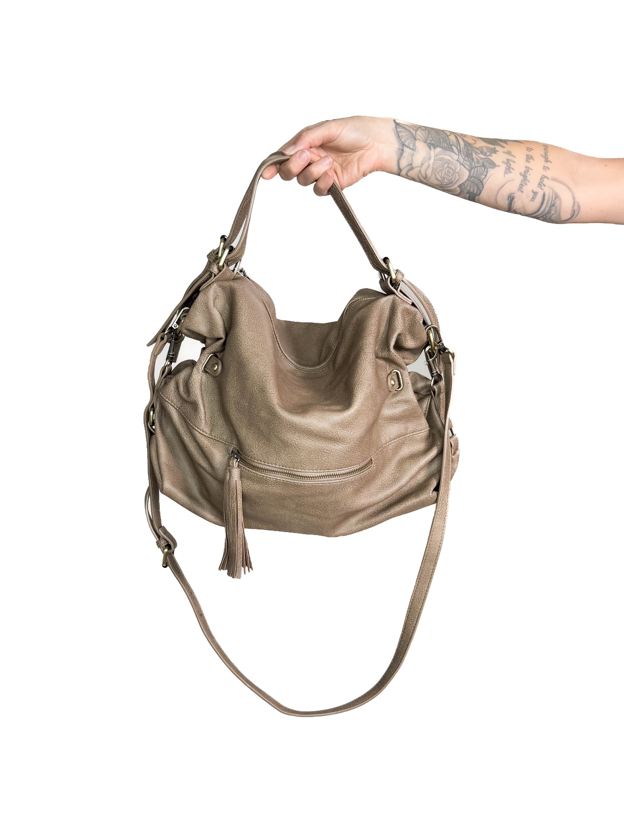 Jamila Rustic Tote Bag- BEIGE