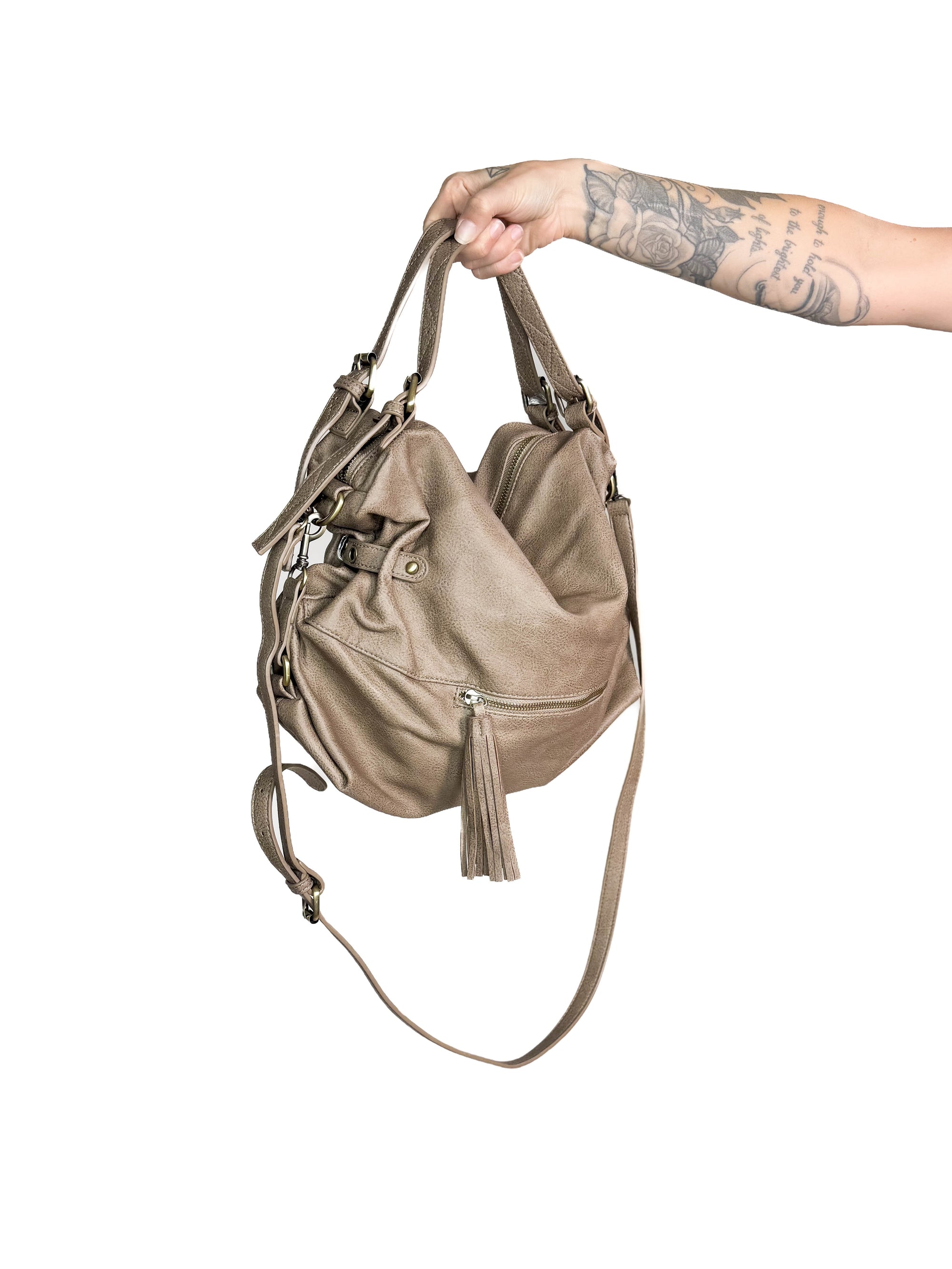 Jamila Rustic Tote Bag- BEIGE