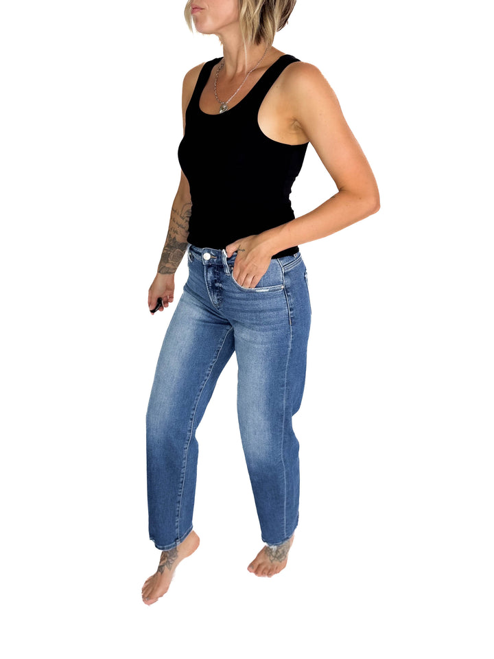 RISEN Fraser Slim Barrel Jean- MEDIUM