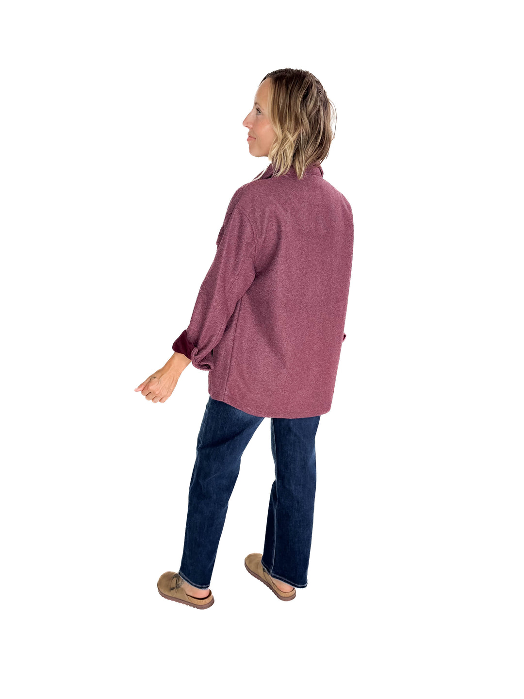 Rainier Classic Shacket- BURGUNDY