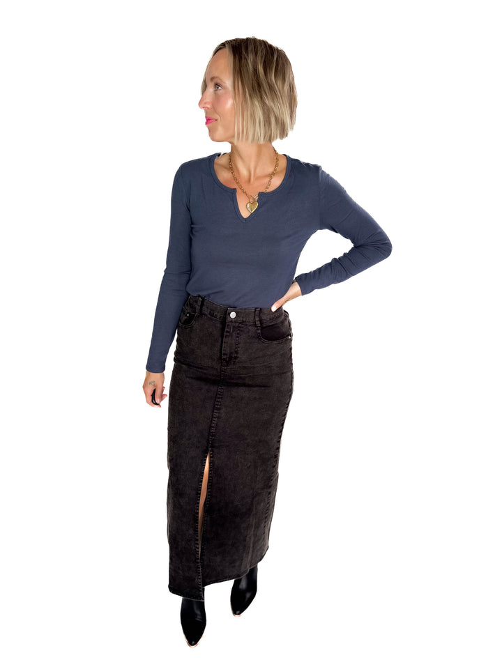 Avery Ultra Soft Basic Long Sleeve- TEAL