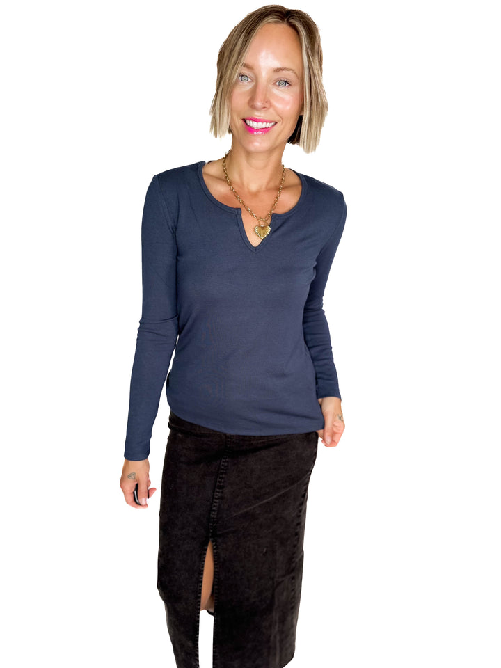 Avery Ultra Soft Basic Long Sleeve- TEAL