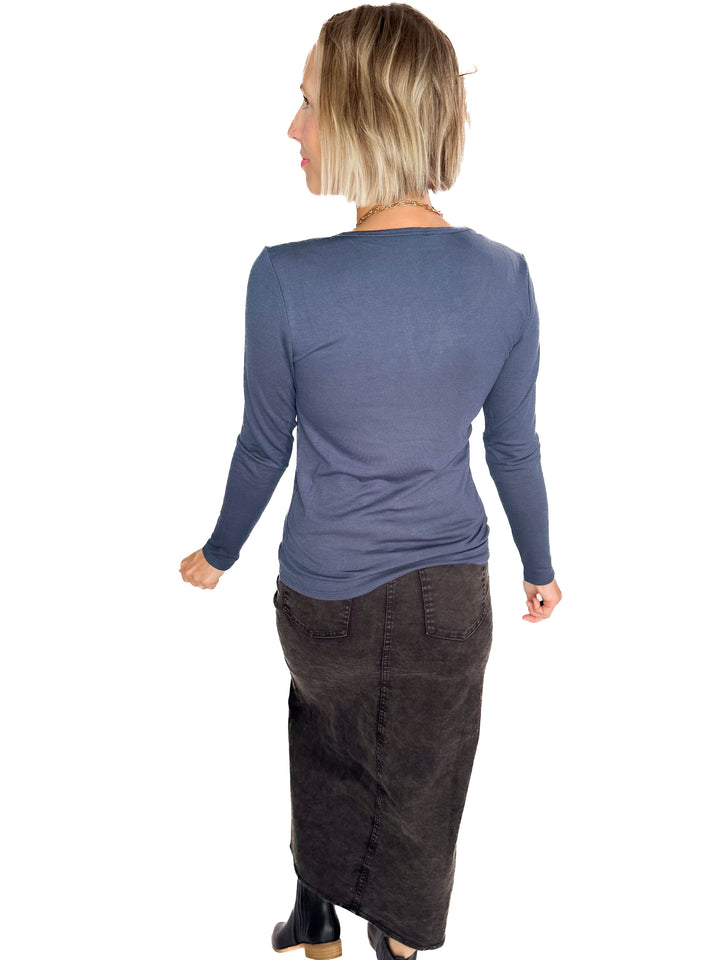 Avery Ultra Soft Basic Long Sleeve- TEAL
