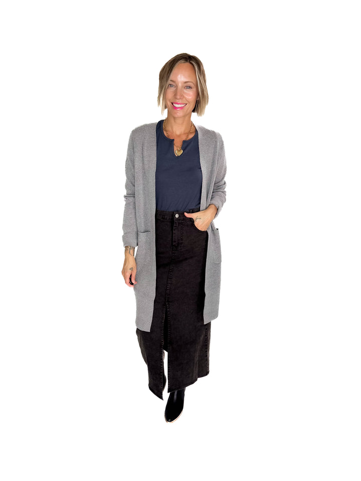 VERO MODA Saba Pocket Coatigan- GREY MELANGE