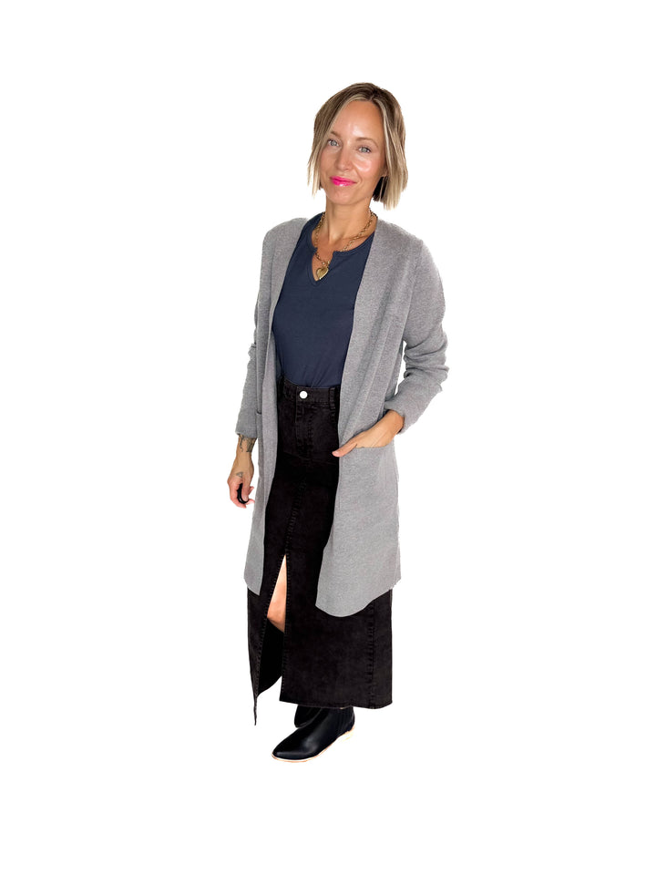 VERO MODA Saba Pocket Coatigan- GREY MELANGE