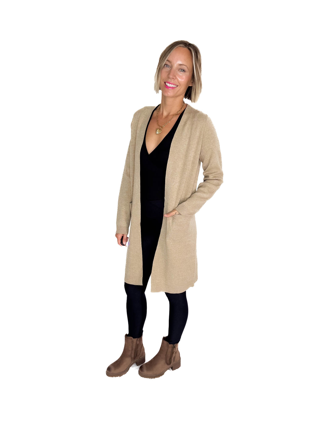 VERO MODA Saba Pocket Coatigan- SILVER MINK