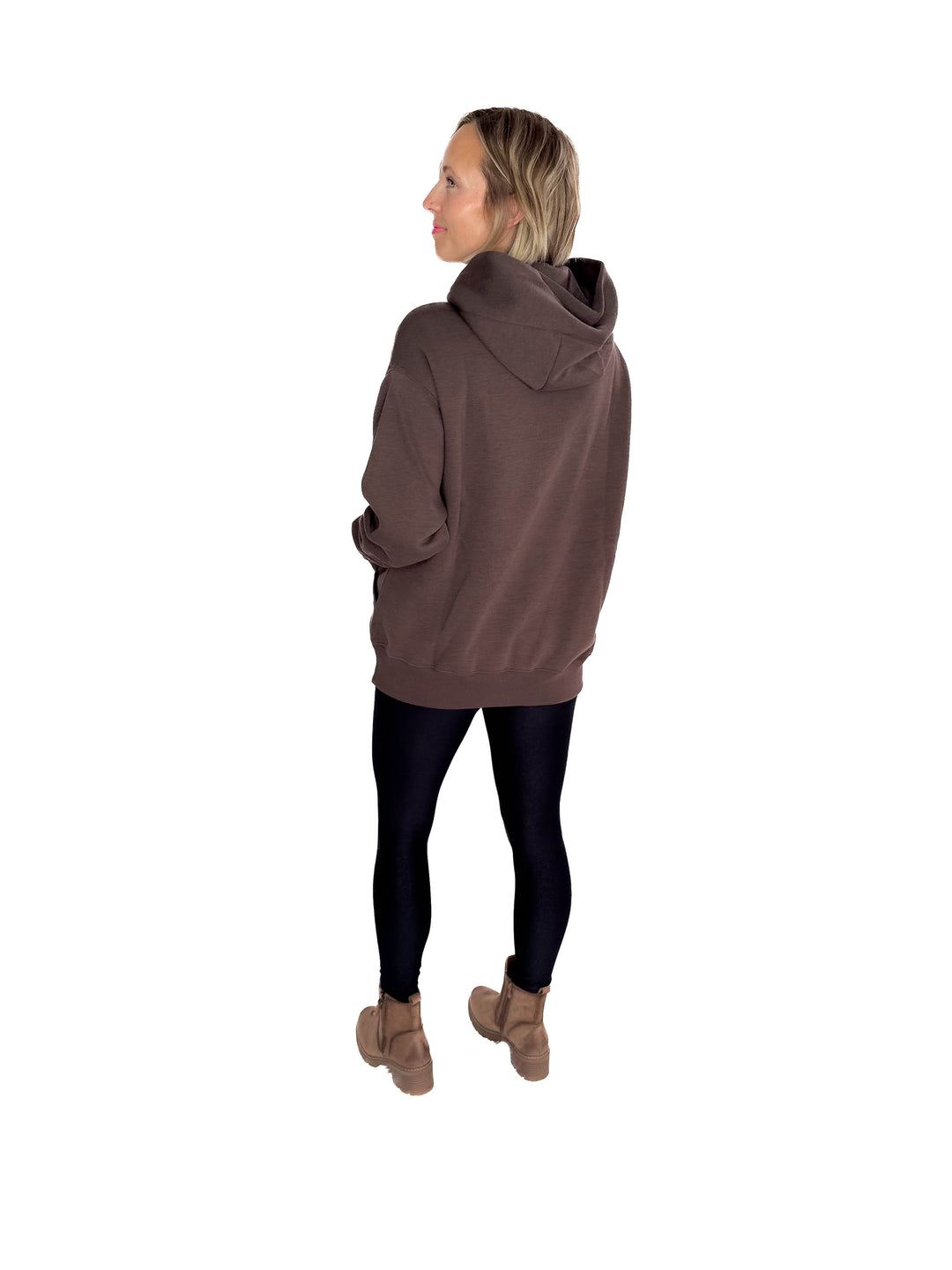 Mono B Cloudwalk Pullover Fleece Hoodie- ESPRESSO
