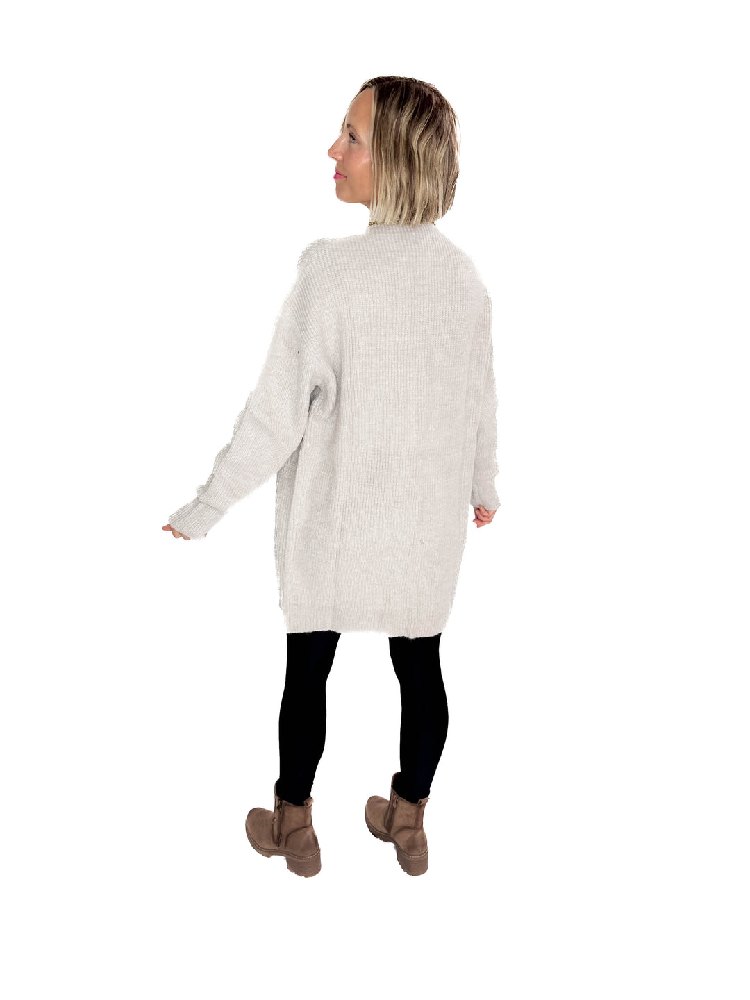 Jessie Knit Sweater Dress- BIRCH