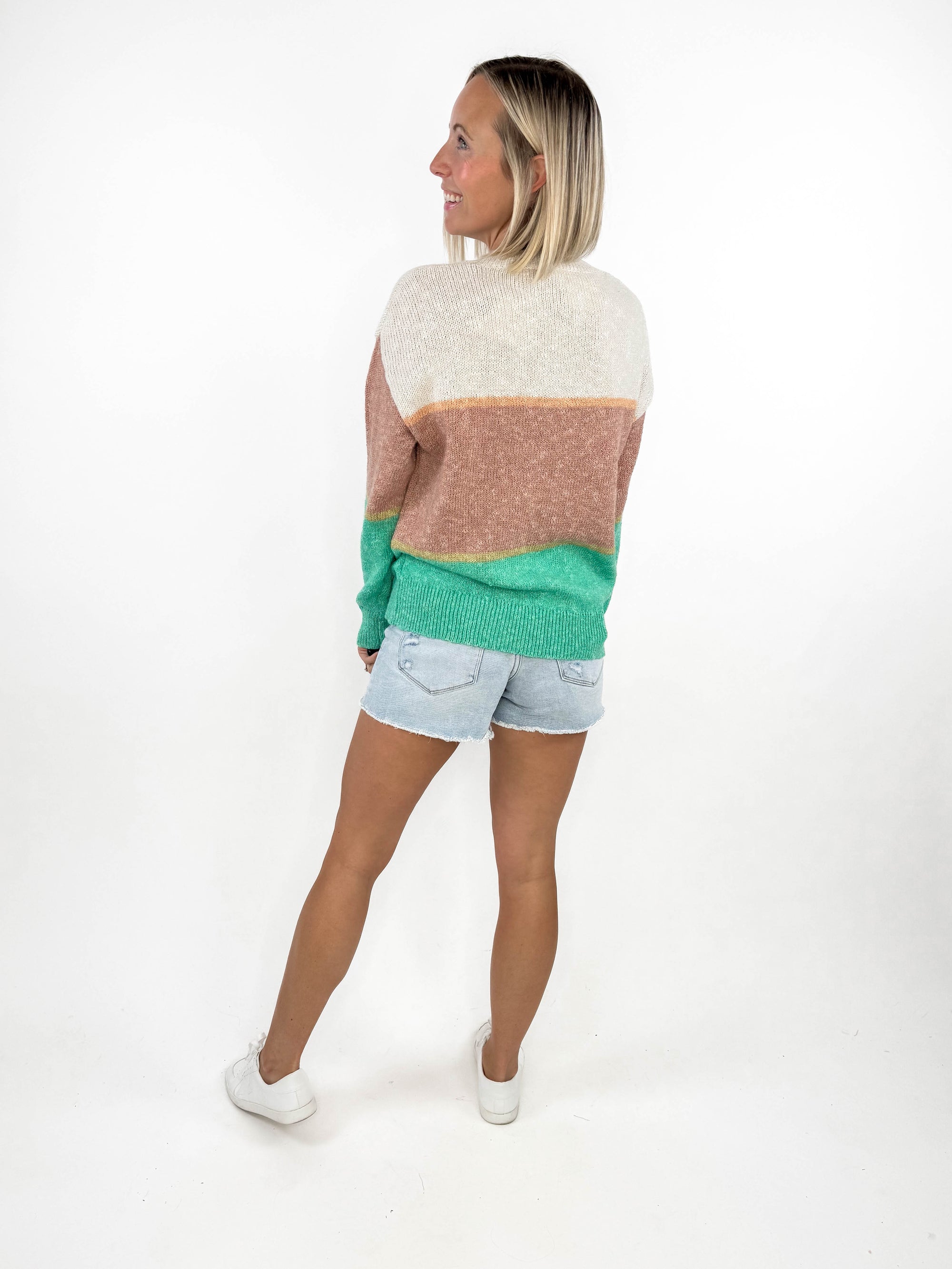 Pacific Color Block Sweater