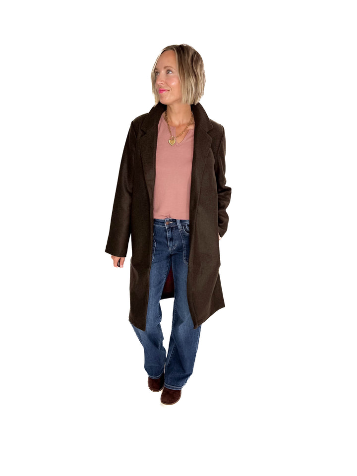 Jordan Longline Jacket- ESPRESSO