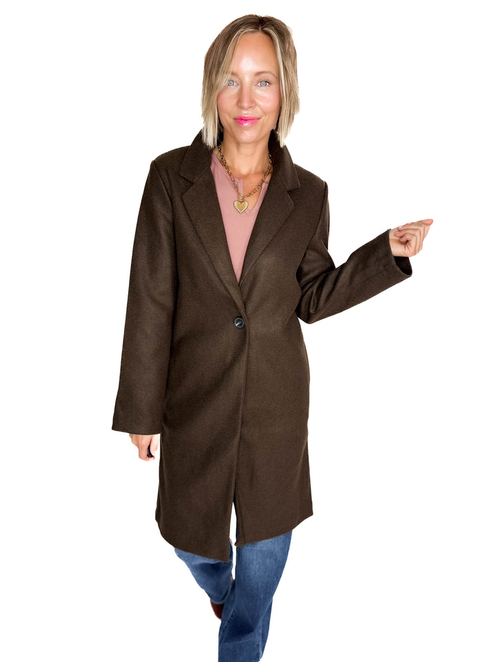 Jordan Longline Jacket- ESPRESSO