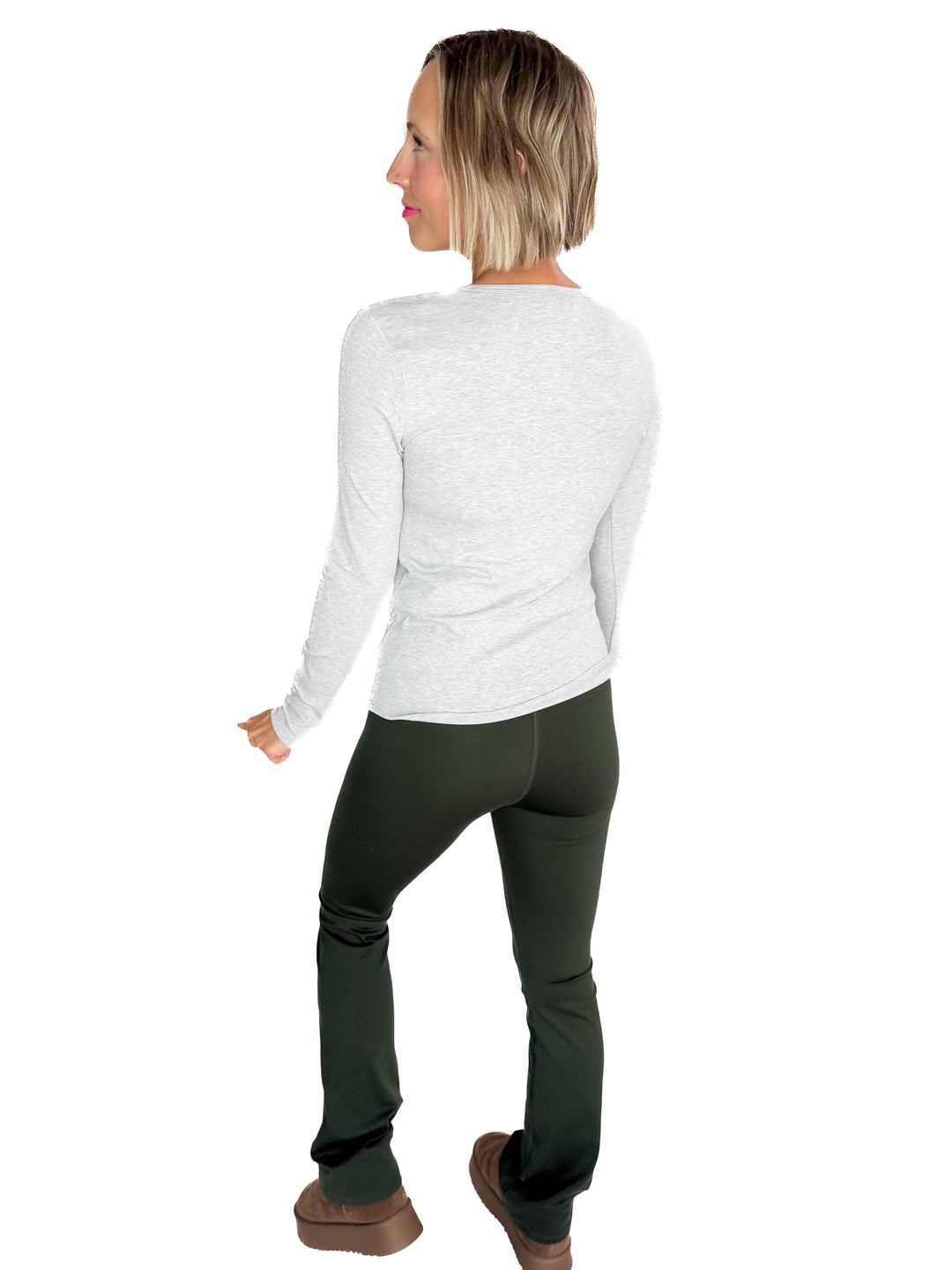 Avery Ultra Soft Basic Long Sleeve- HEATHER GREY