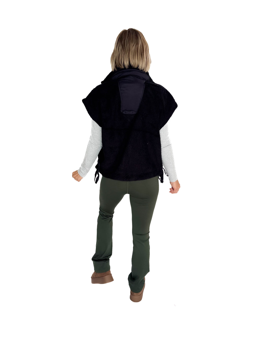 Roxannie Sherpa Vest- BLACK