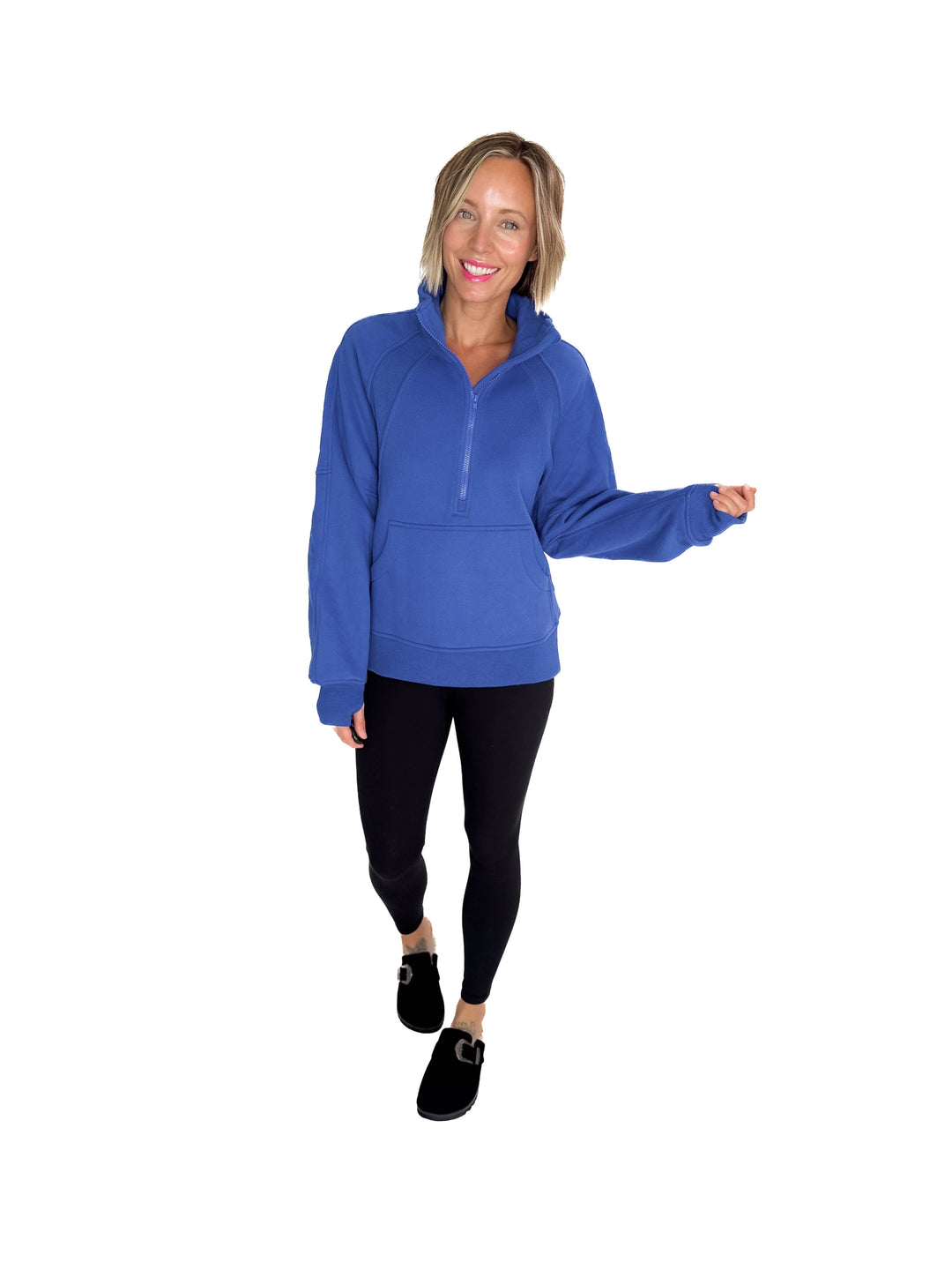 Hunter 1/2 Zip Pullover- COBALT