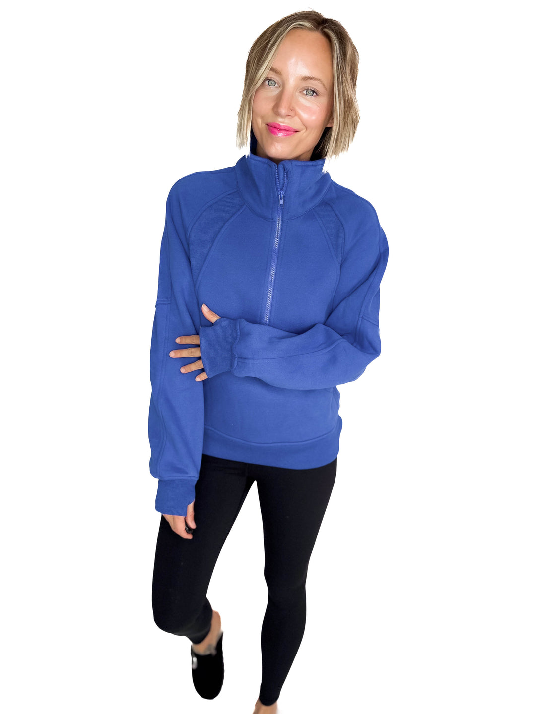 Hunter 1/2 Zip Pullover- COBALT