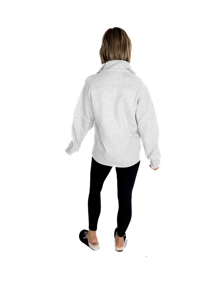 Hunter 1/2 Zip Pullover- HEATHER GRAY