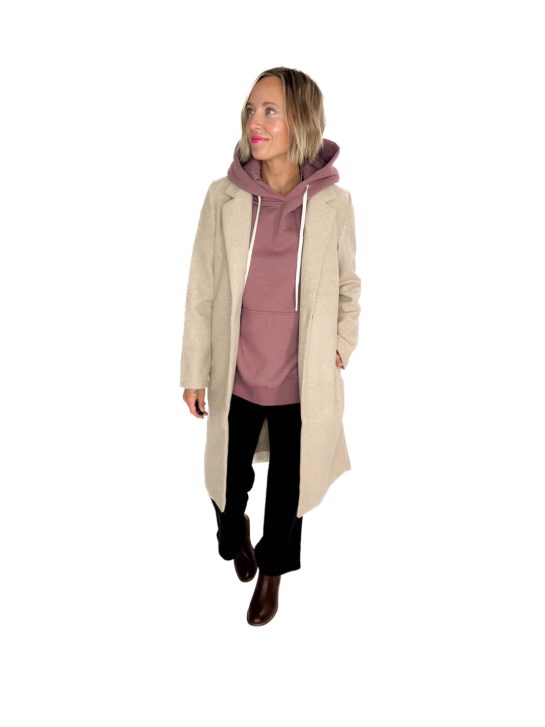Jordan Longline Jacket- OATMEAL