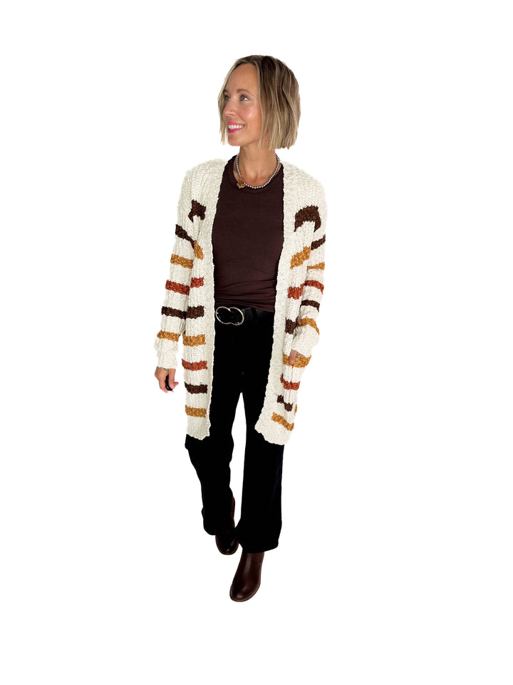 MICHELLE MAE Fall Stripes Cardigan