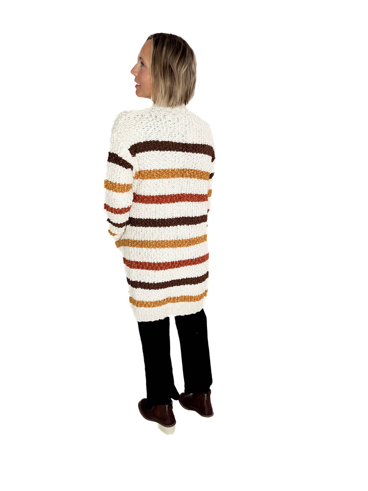 MICHELLE MAE Fall Stripes Cardigan