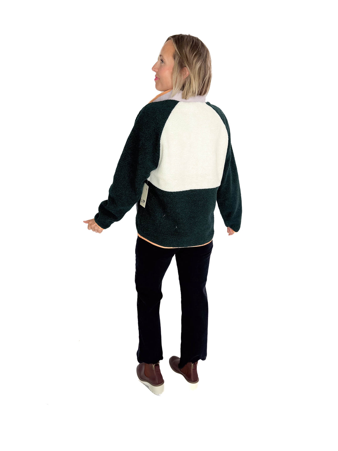 Tara Quarter Snap Sherpa Pullover- PONDEROSA PINE MIX