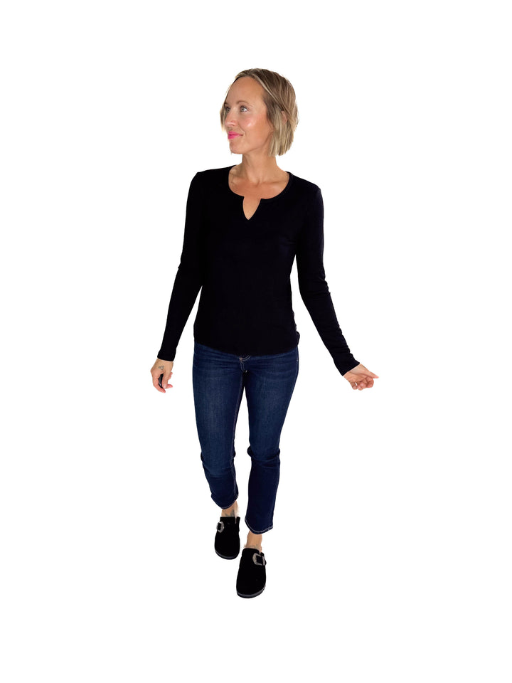 Avery Ultra Soft Basic Long Sleeve- BLACK
