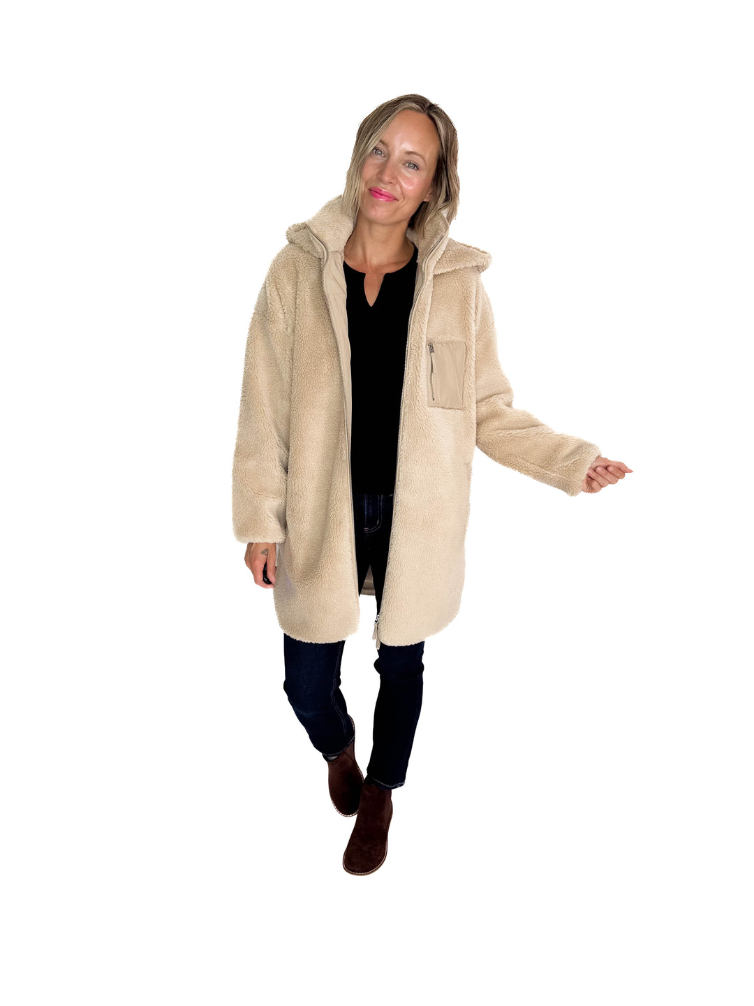 ONLY Sascha Sherpa Jacket- CUBAN SAND